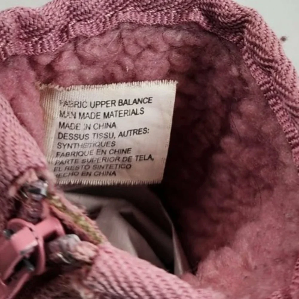 Kids Pink Suede Fleece Lined Winter‎ Boots Size 3